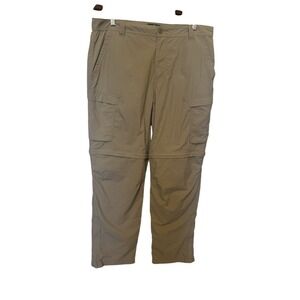 REI Co-op Tan Relaxed Cargo‎ Convertible Zip Off Leg Pants Size 36X32